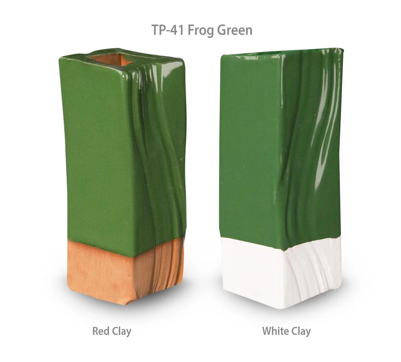Mẫu men TP-41 Frog Green màu xanh lá trên hai loại đất