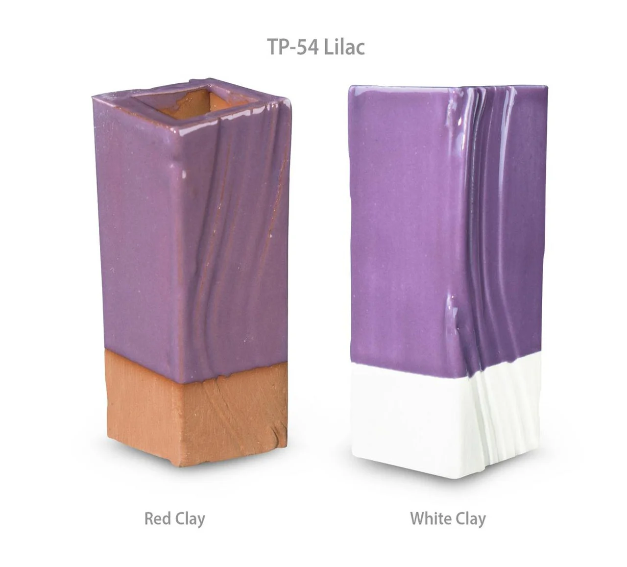 Mẫu men TP-54 Lilac màu tím nhạt trên hai loại đất