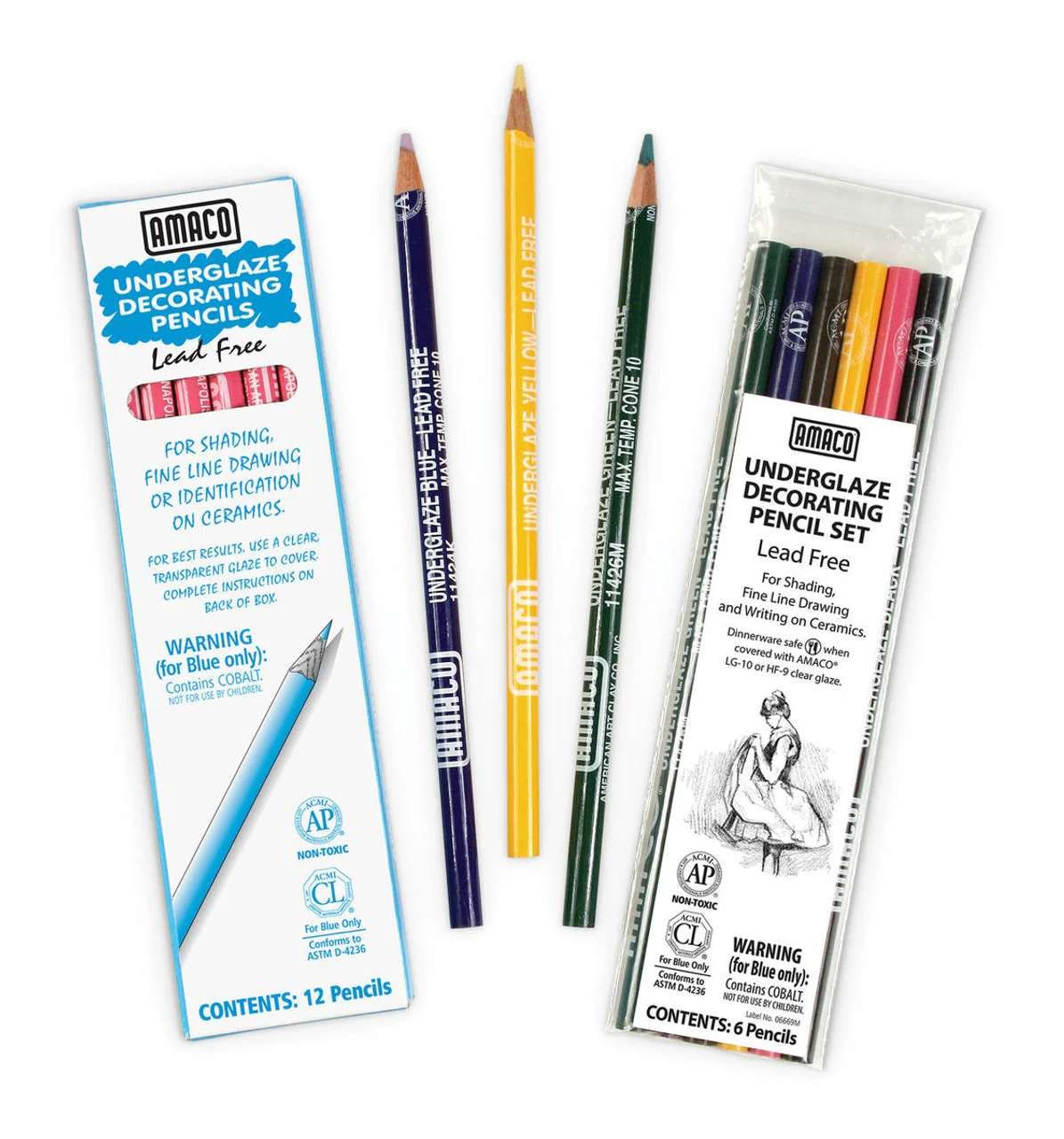 Bút chì vẽ men lót underglaze pencils amaco pic6