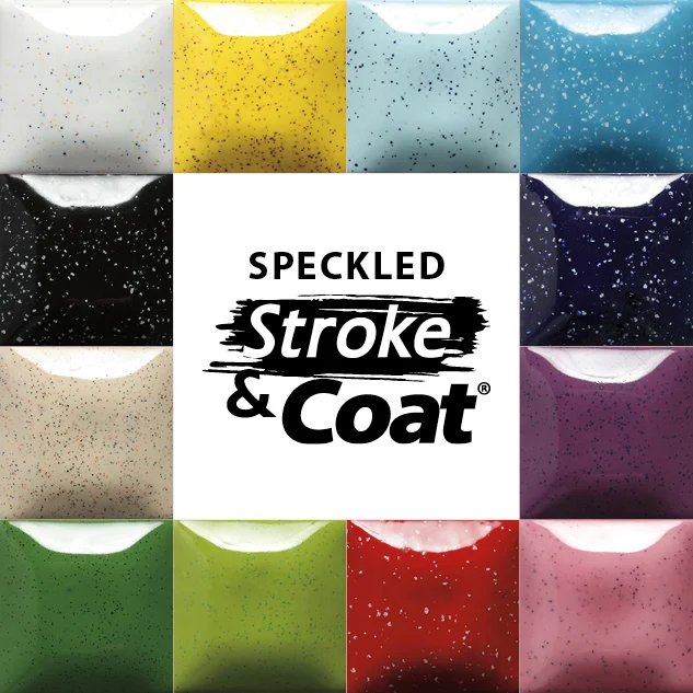 Combo 12 màu men mayco colors stroke & coat vệt đốm, mỗi màu 2oz (59 ml)