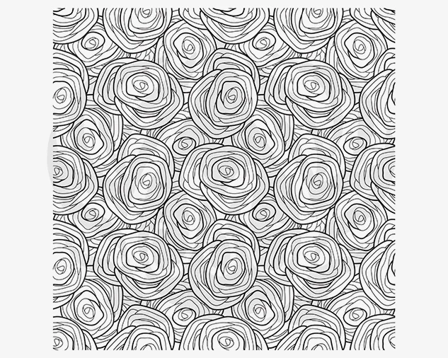 Mayco color khuôn lụa nylon in họa tiết vòng xoáy liền mạch