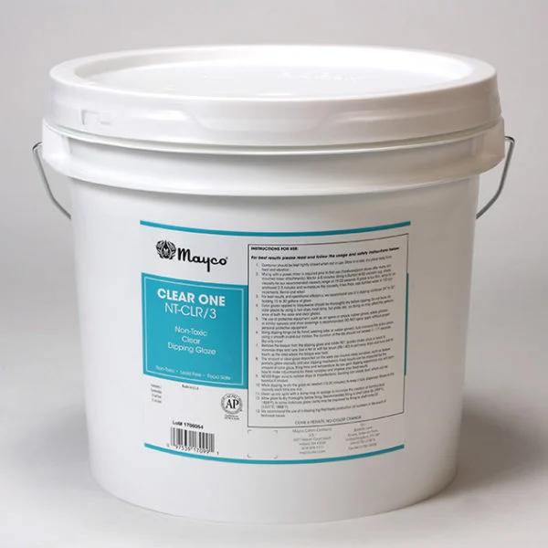Men gốm mayco color non toxic clear glazes, màu clear one dipping, 3 gal. pail (11,36 lít)