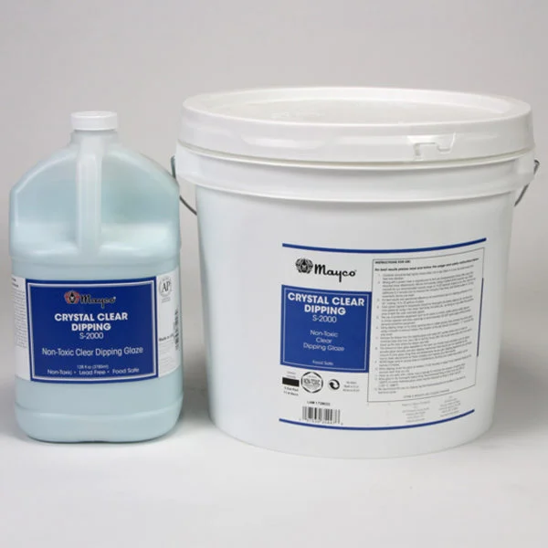 Men gốm mayco color non toxic clear glazes, màu crystal clear dipping, 3 gal. pail (11,36 lít)