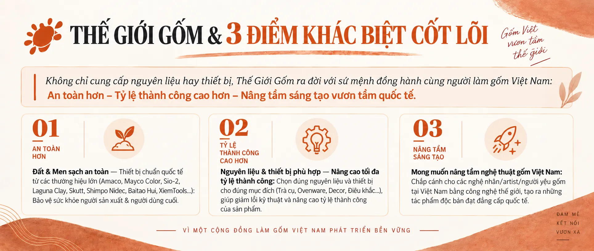 03 điểm khác biệt của thế giới gốm